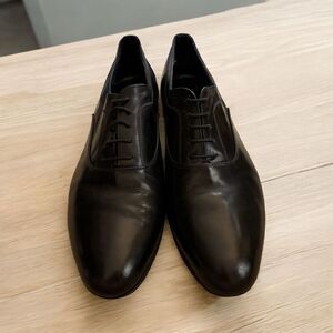 MARIO BRUNI Men’s  Dress Shoes, Classic Italian, Black Leather, Size 12